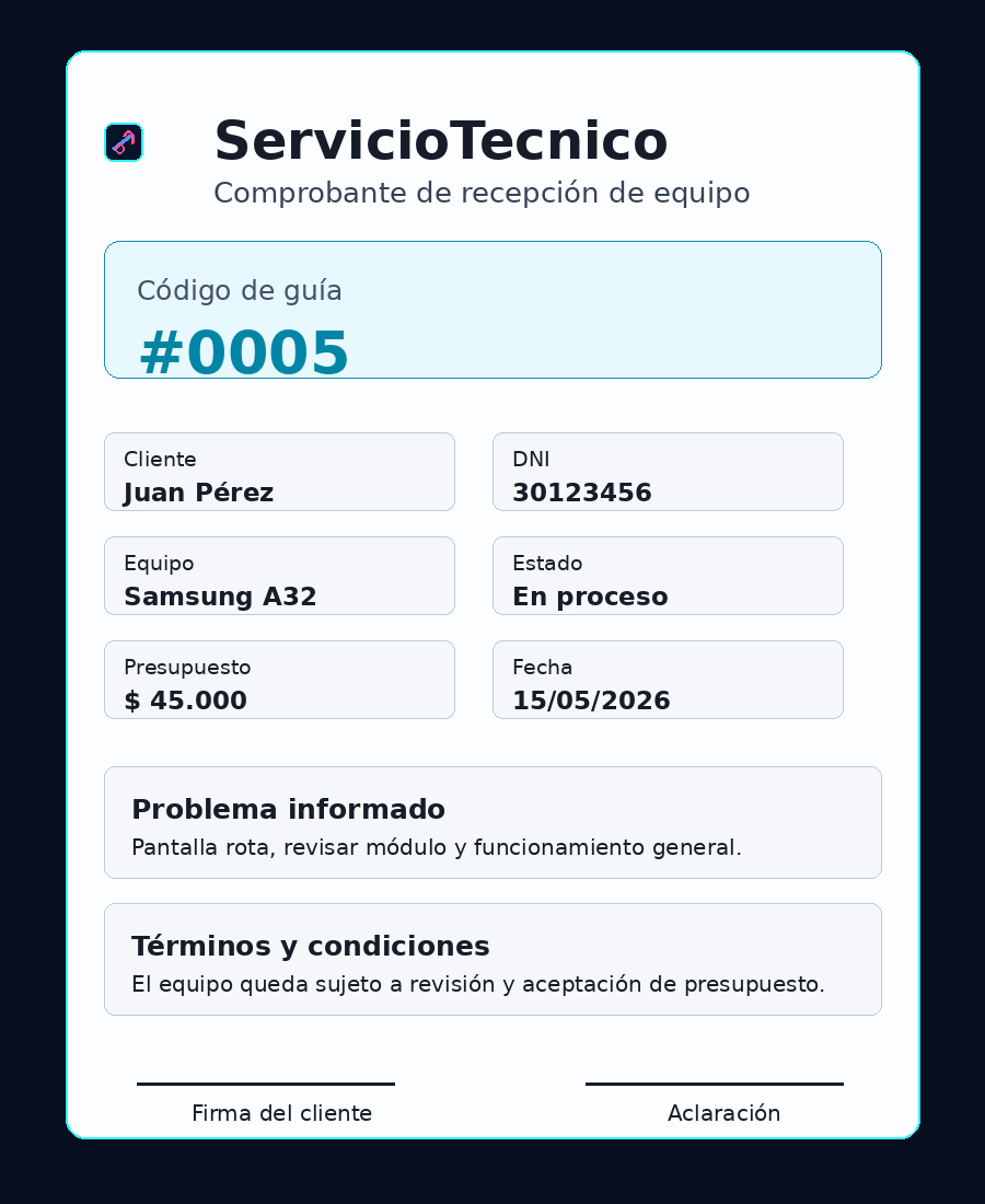 Captura real de boleta profesional